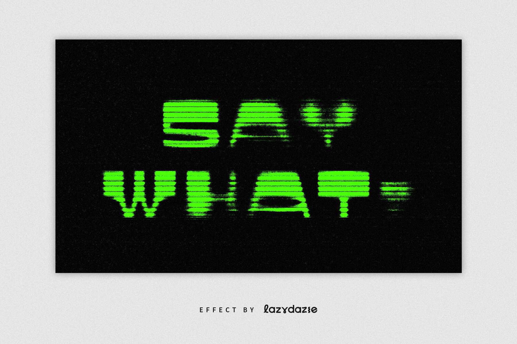 Neon Green Grunge Text Effect Mockup 5