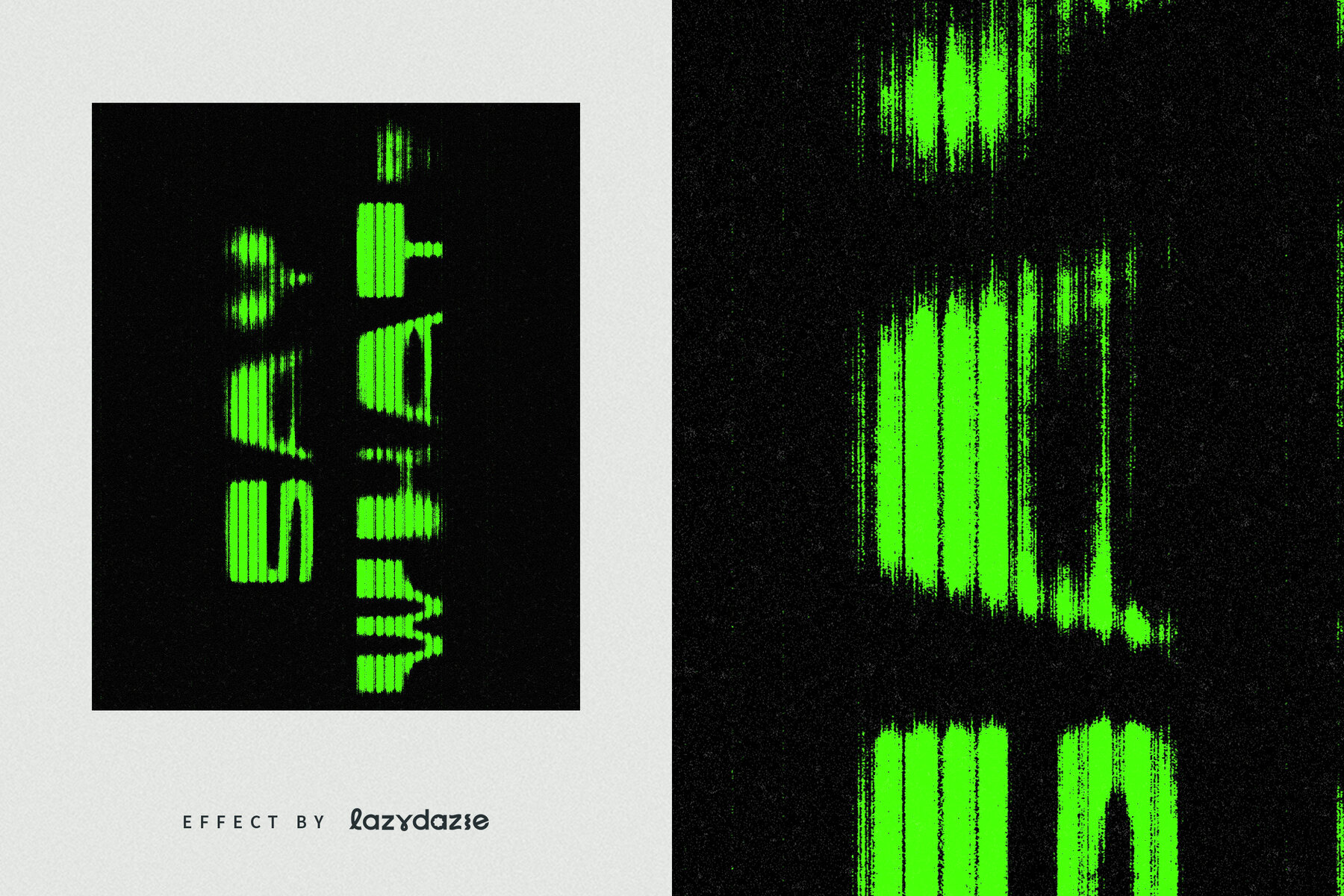 Neon Green Grunge Text Effect Mockup 6