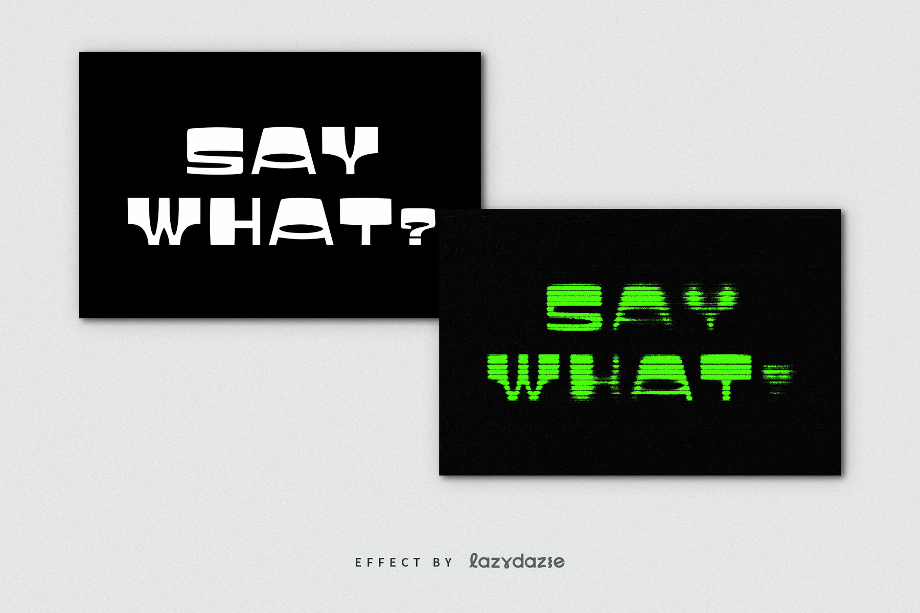 Neon Green Grunge Text Effect Mockup 7