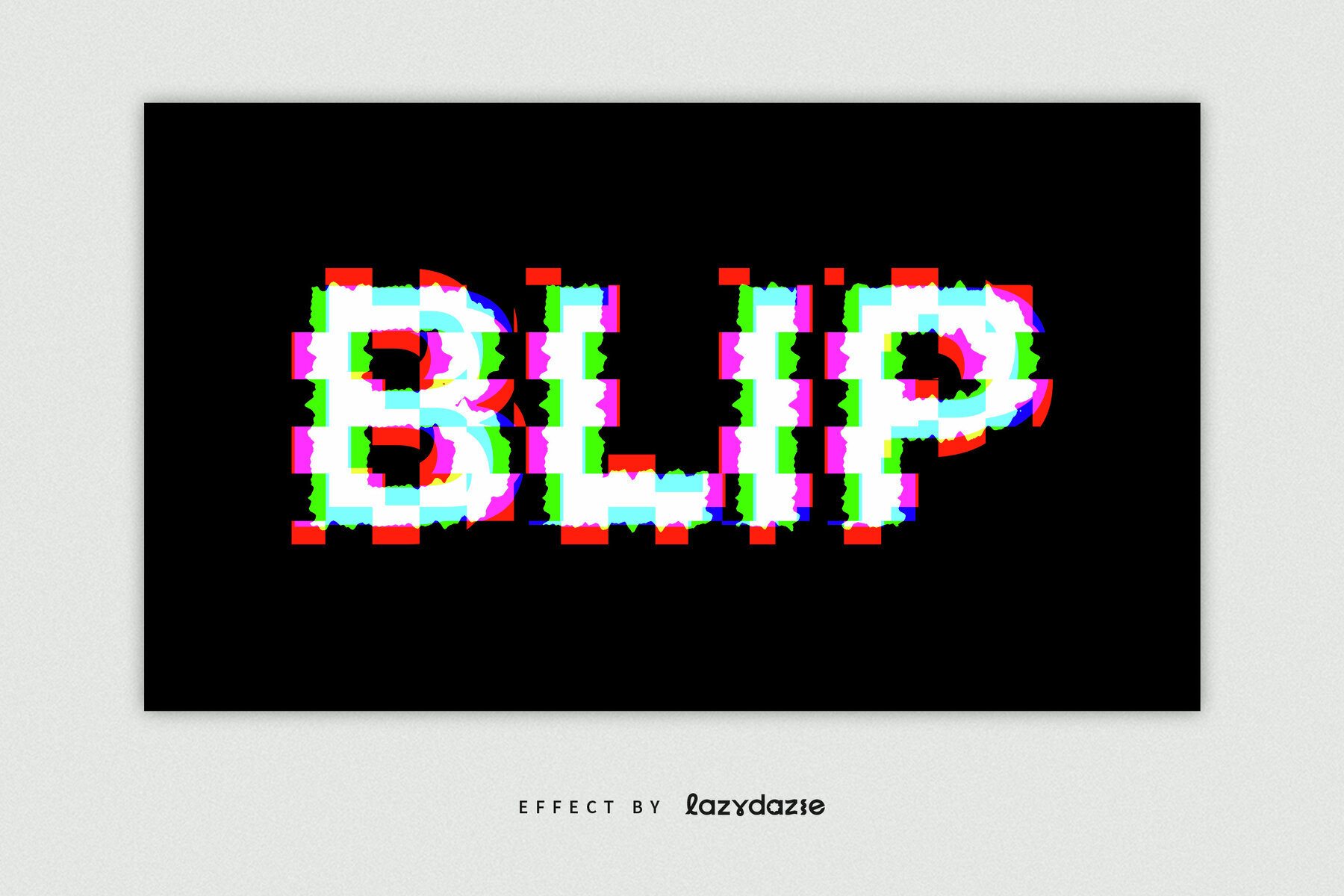 Glitch Text Effect Mockup 2