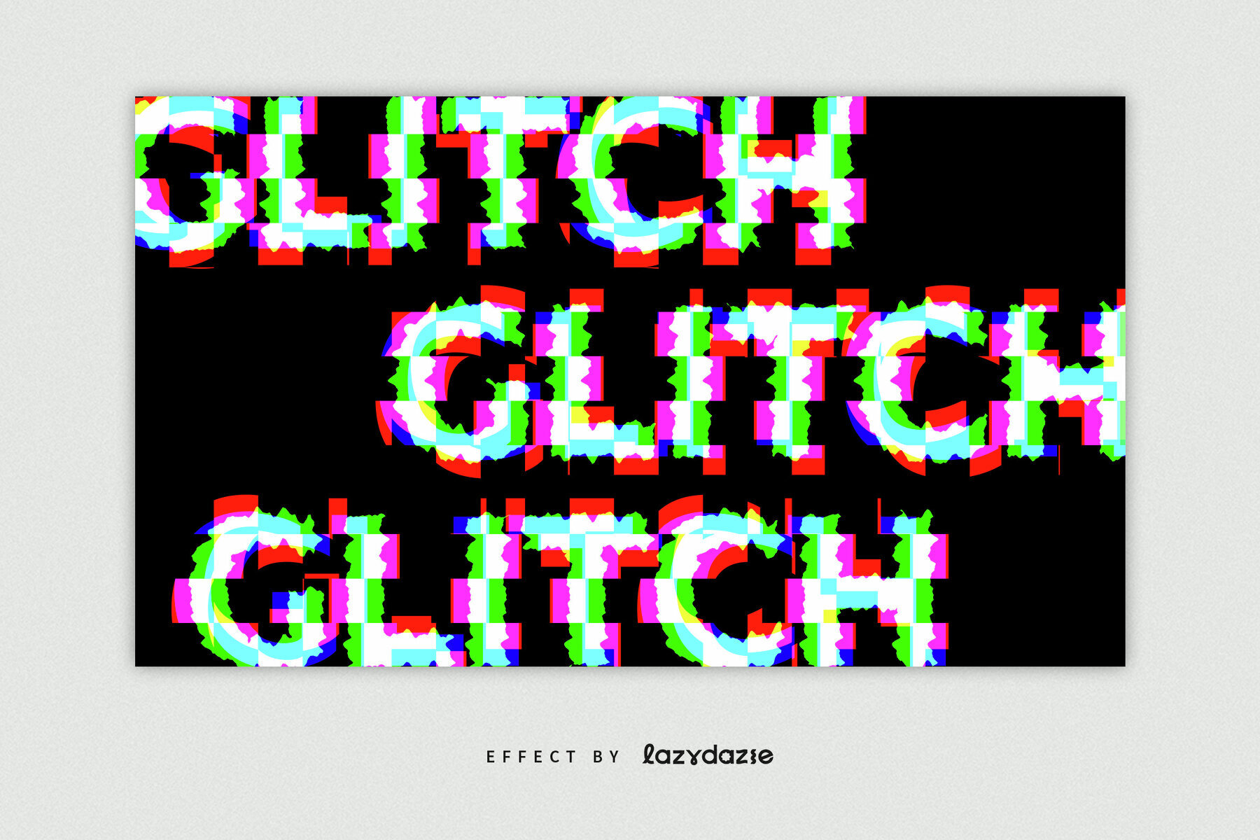 Glitch Text Effect Mockup 3