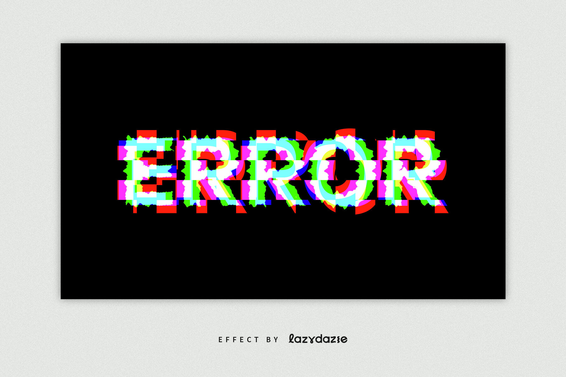 Glitch Text Effect Mockup 4