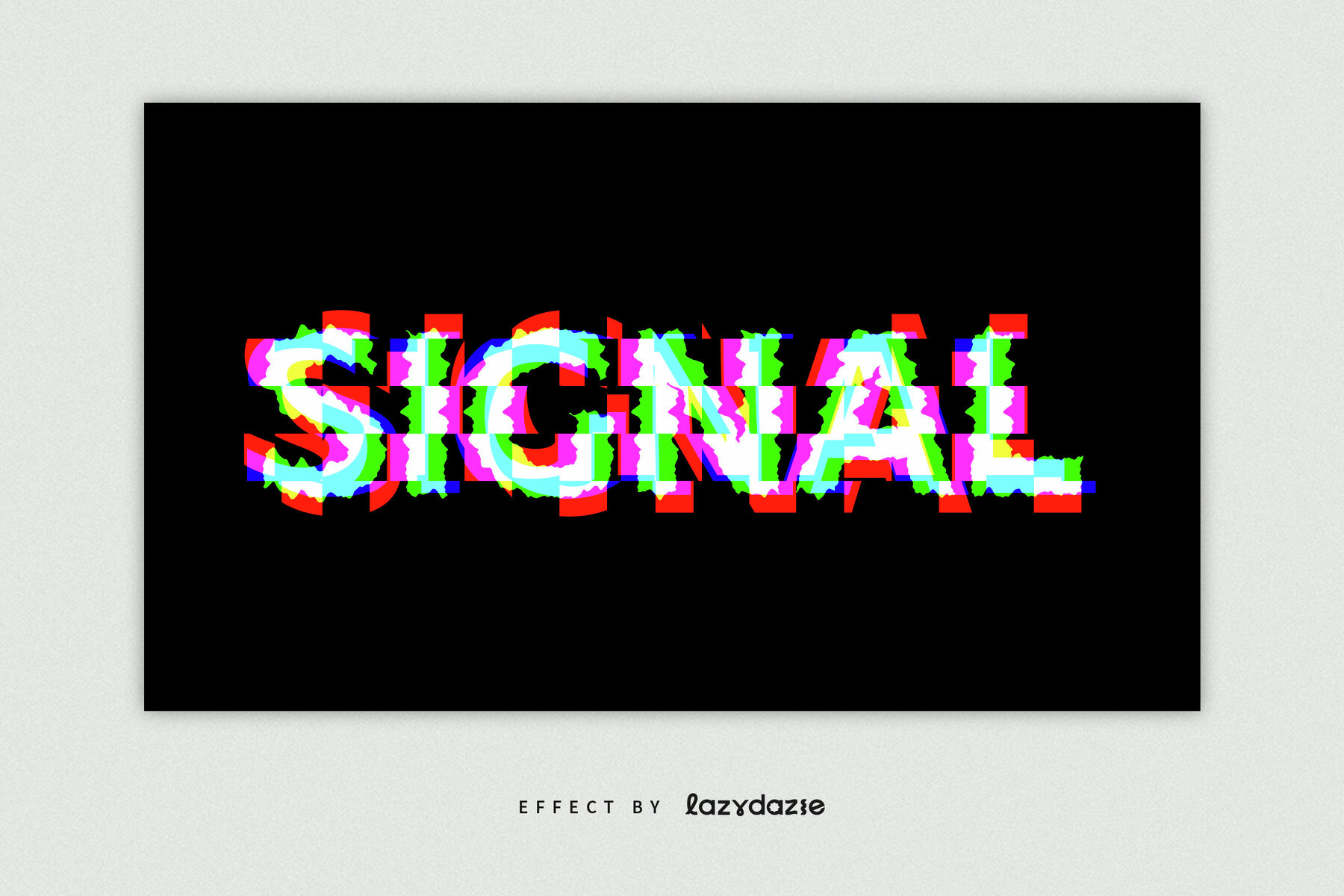 Glitch Text Effect Mockup 5