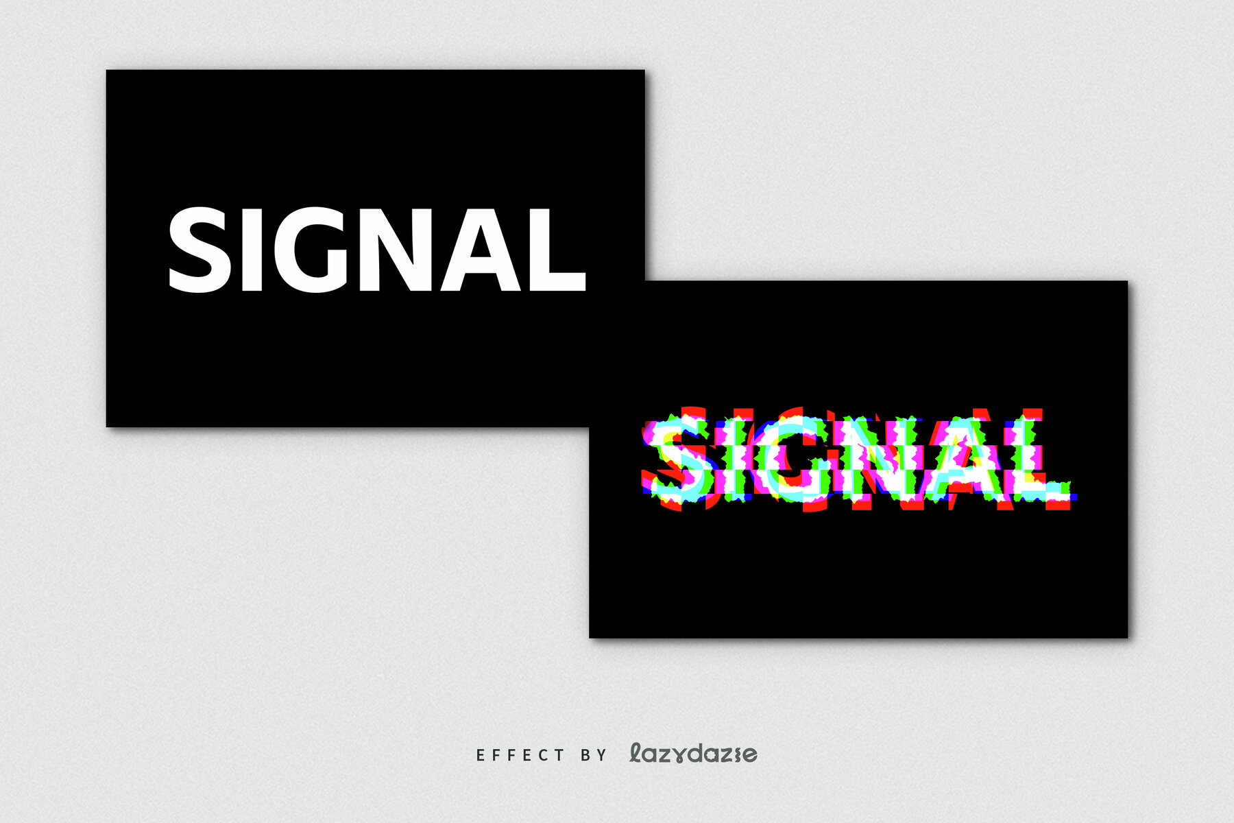 Glitch Text Effect Mockup 8