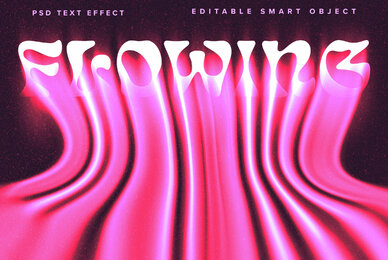 Pink Dissolving Text Effect Mockup