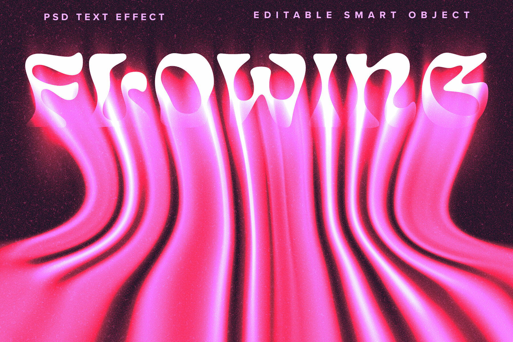 Pink Dissolving Text Effect Mockup 1