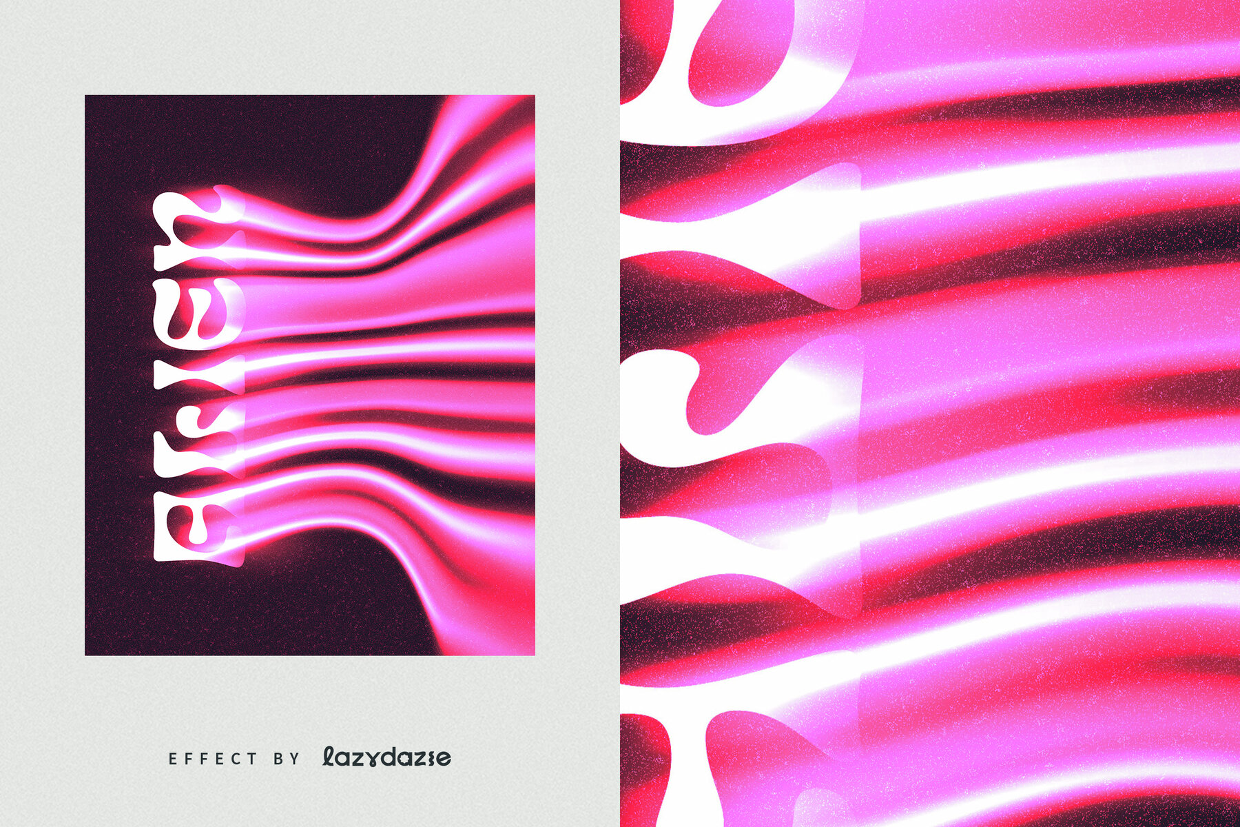 Pink Dissolving Text Effect Mockup 6