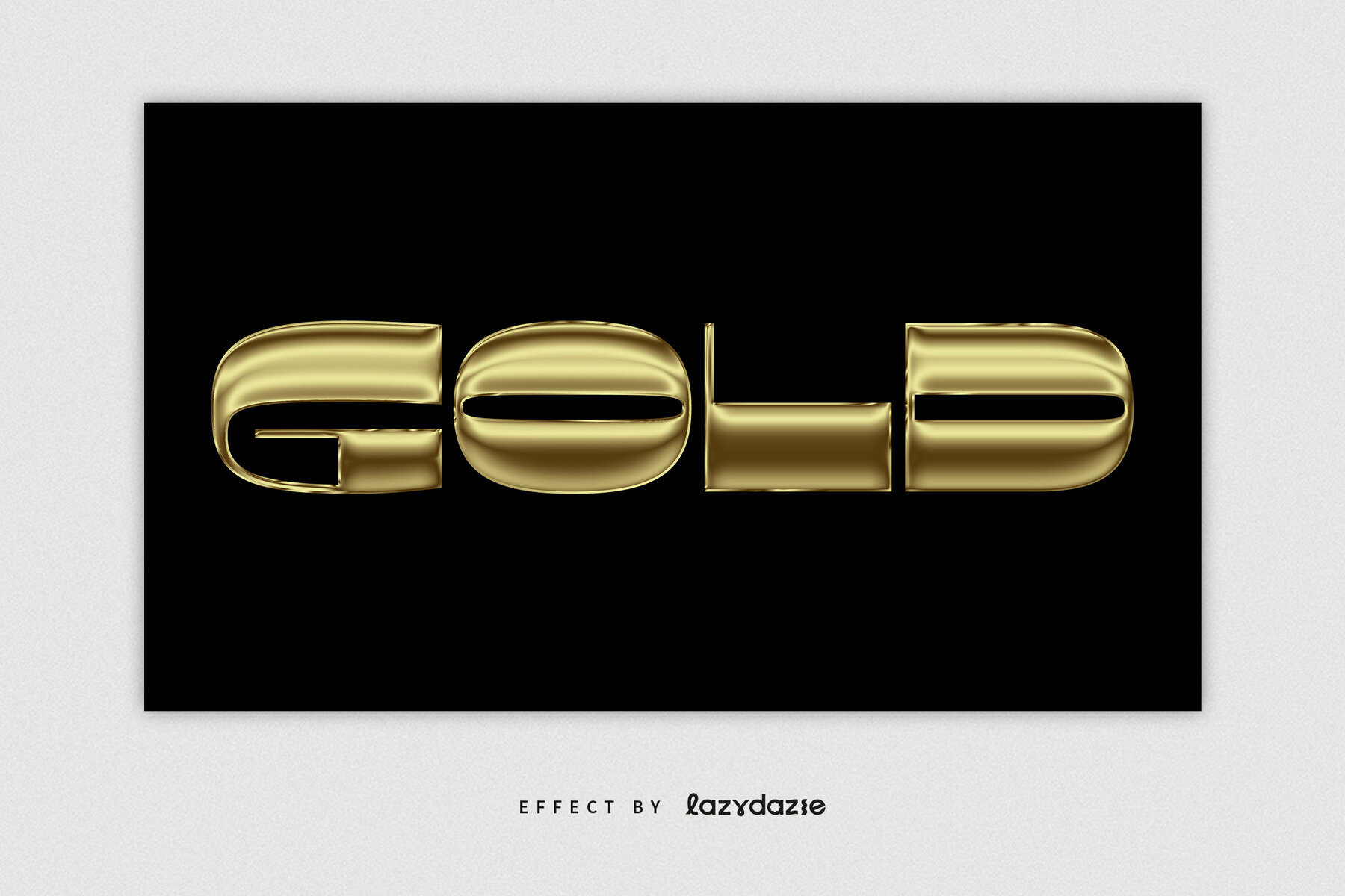 Gold Chrome Text Effect Mockup 3