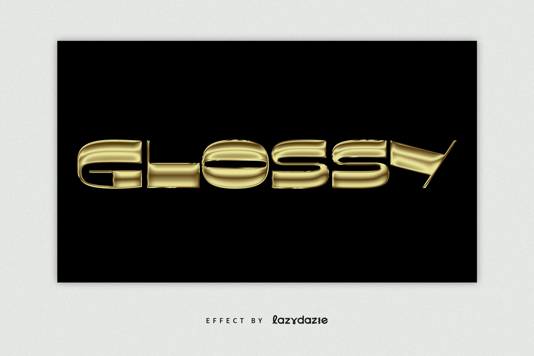 Gold Chrome Text Effect Mockup 5