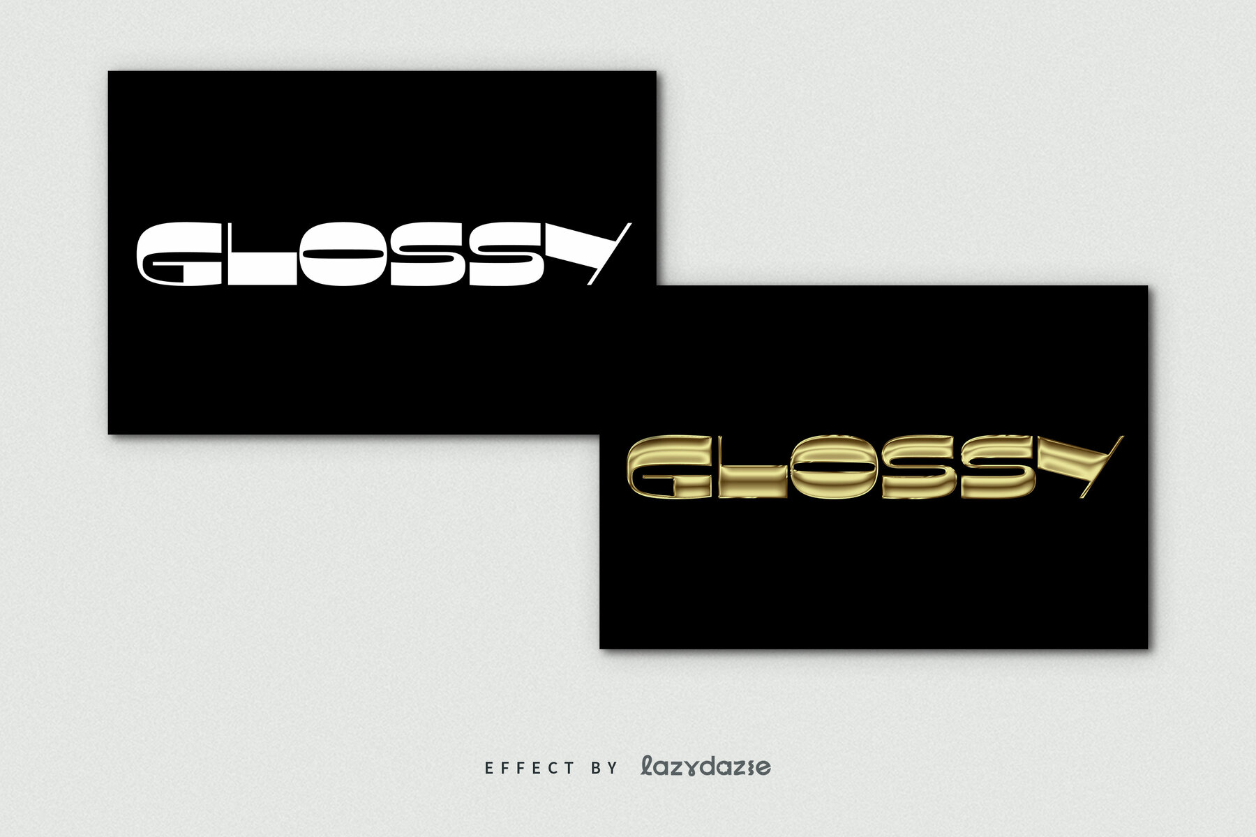 Gold Chrome Text Effect Mockup 8