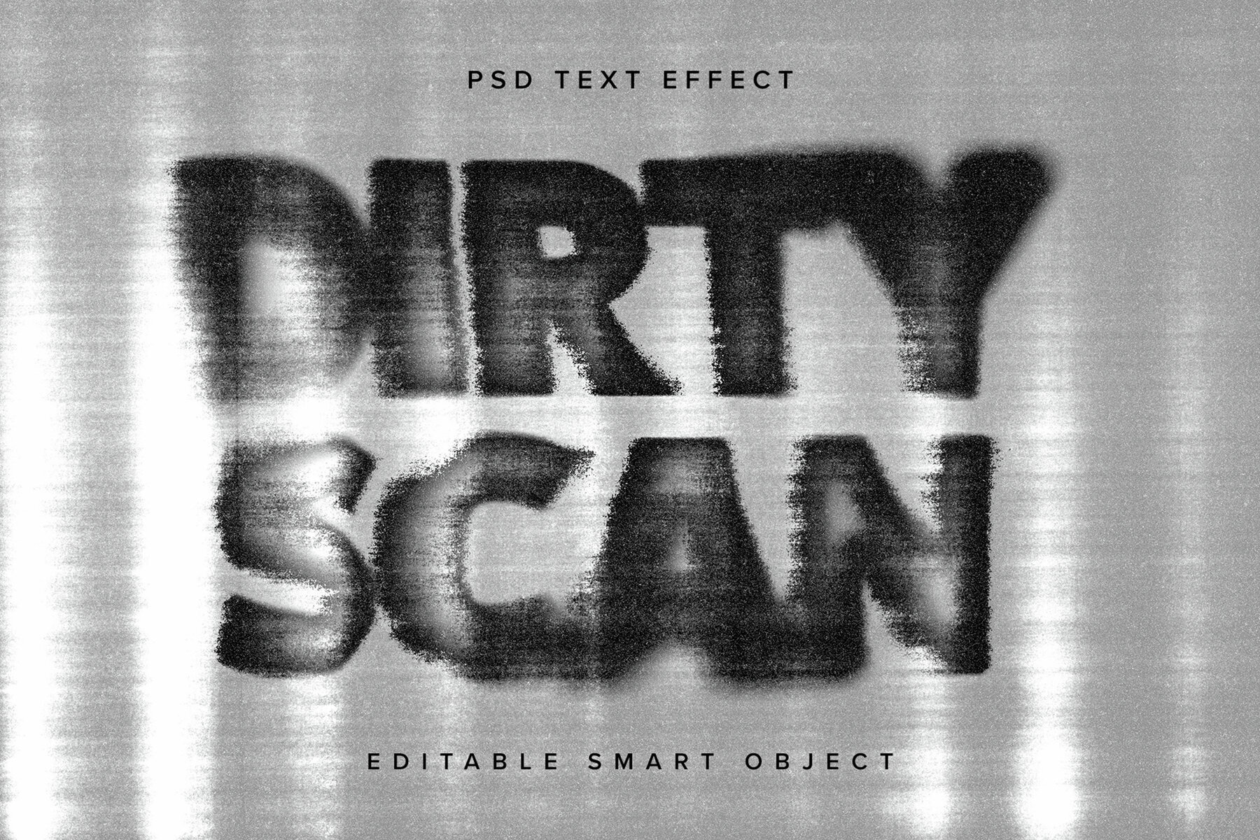 Dirty Scan Text Effect Mockup 1