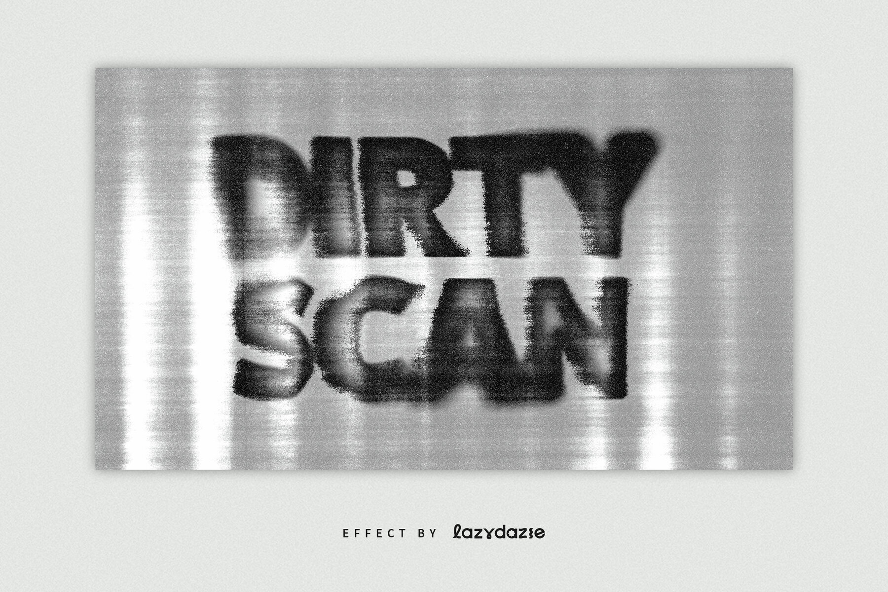 Dirty Scan Text Effect Mockup 3