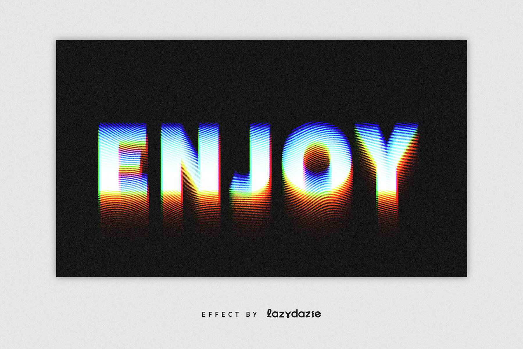 Dissolving Psychedelic Warp Text Effect Mockup 2