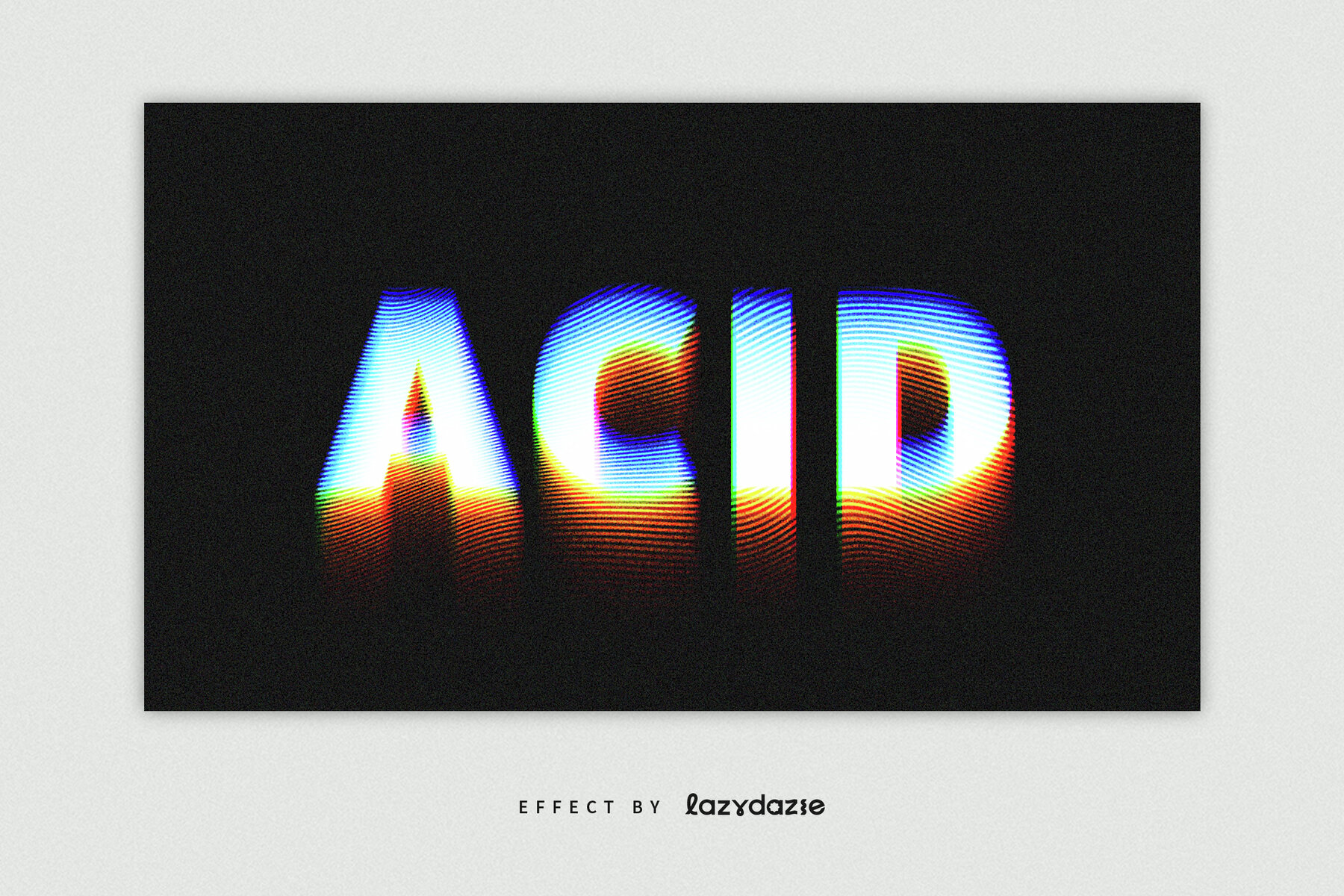 Dissolving Psychedelic Warp Text Effect Mockup 4