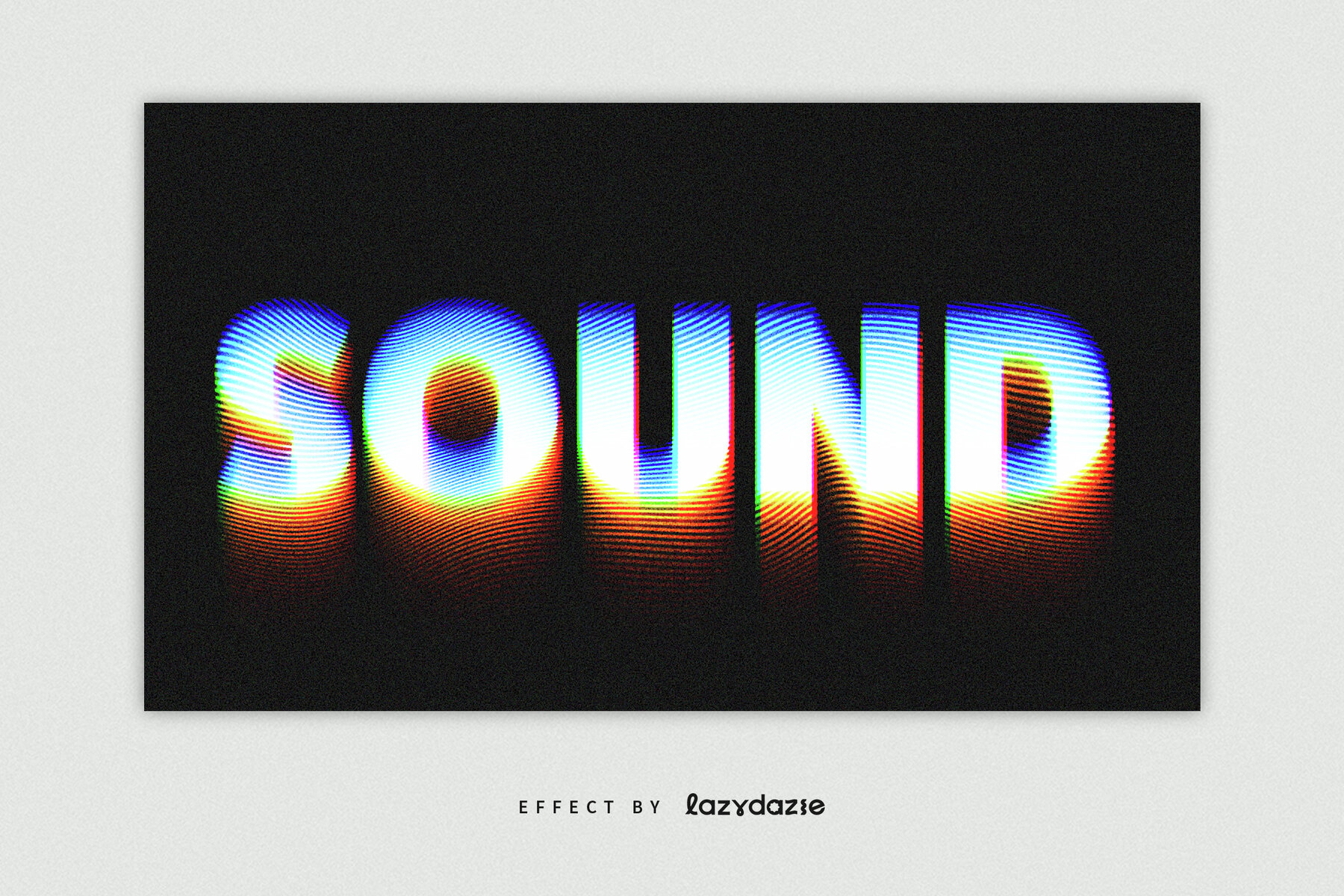 Dissolving Psychedelic Warp Text Effect Mockup 5