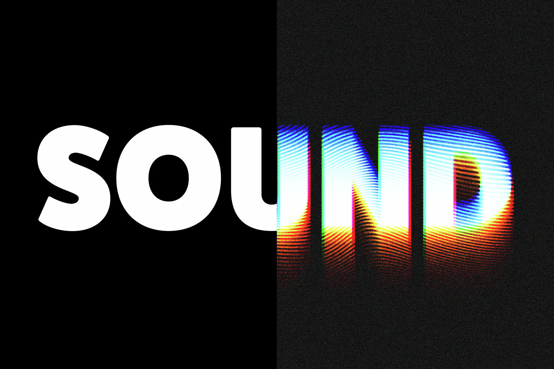 Dissolving Psychedelic Warp Text Effect Mockup 7