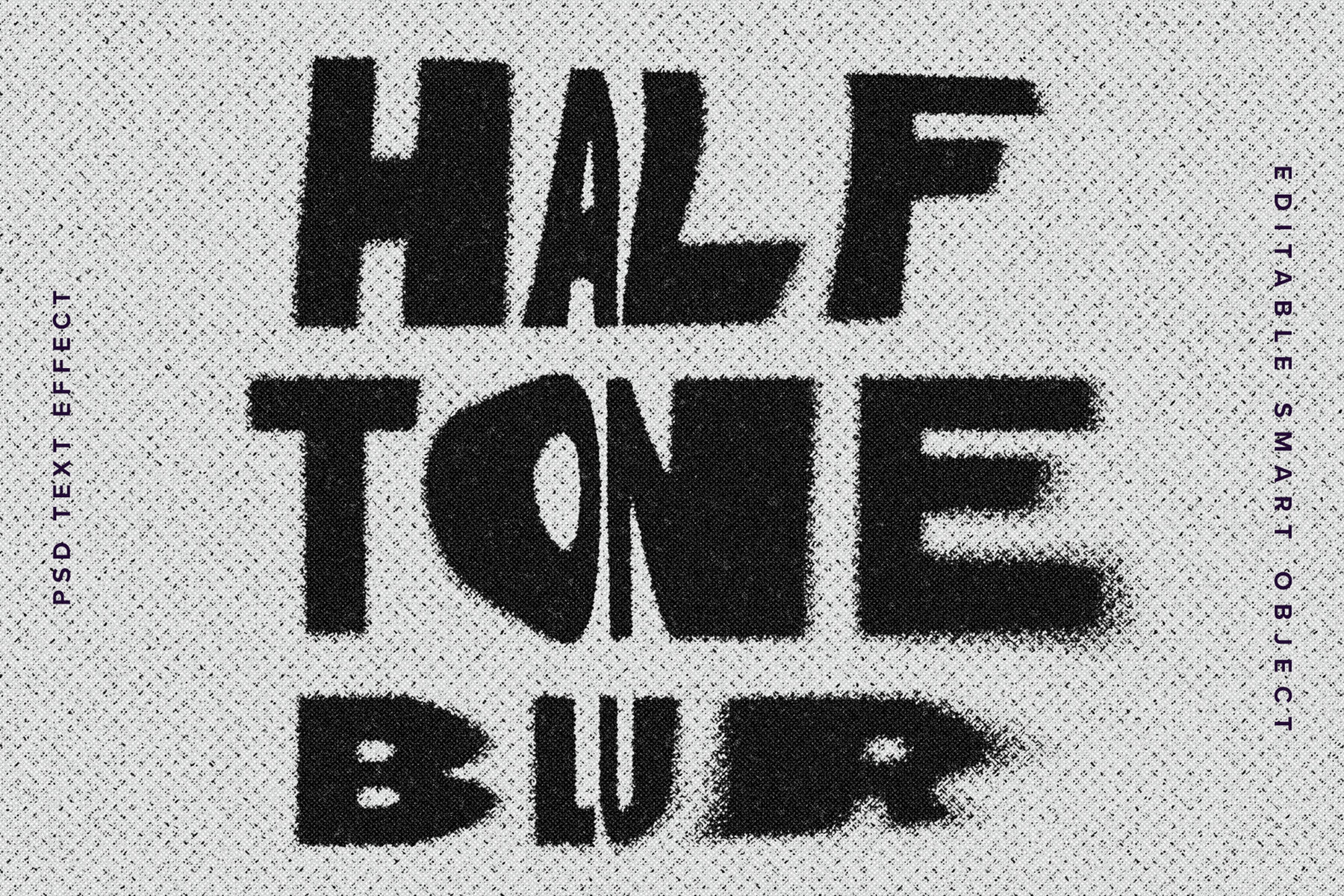 Warped Halftone Text Effect Mockup 1