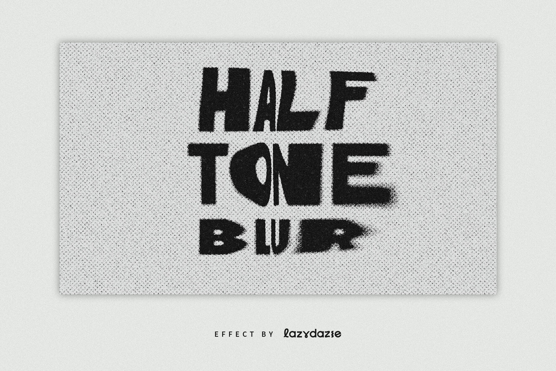 Warped Halftone Text Effect Mockup 2