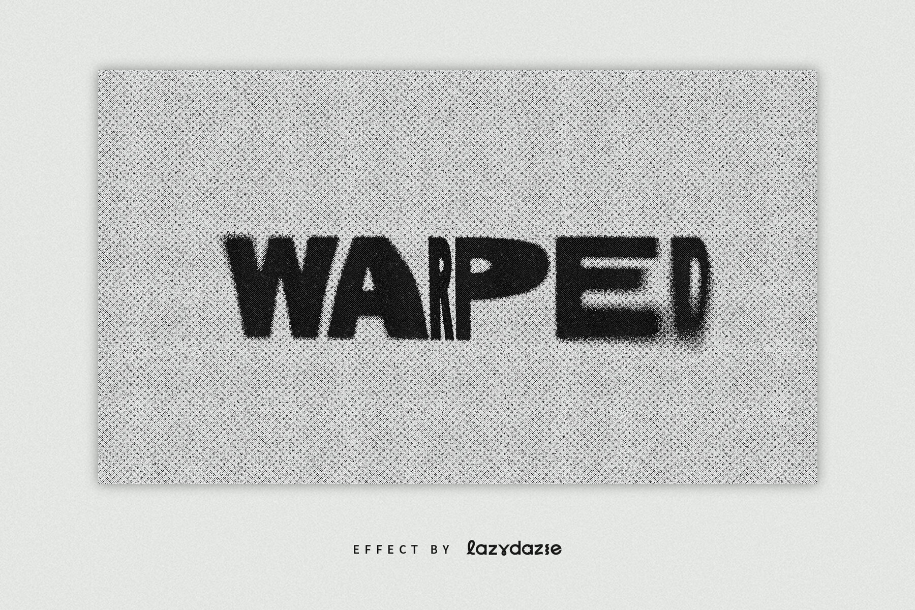 Warped Halftone Text Effect Mockup 3