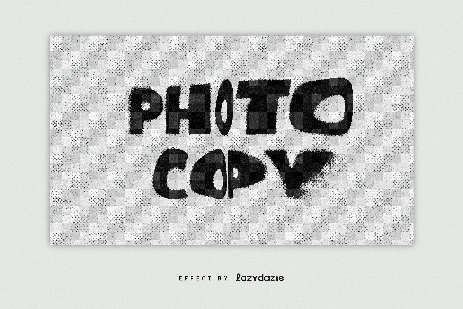 Warped Halftone Text Effect Mockup 4