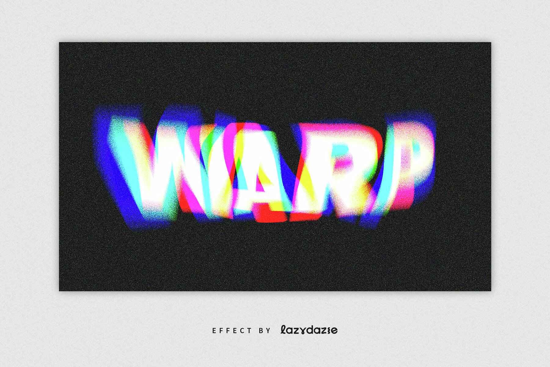 Warped Anaglyph Text Effect Mockup 2