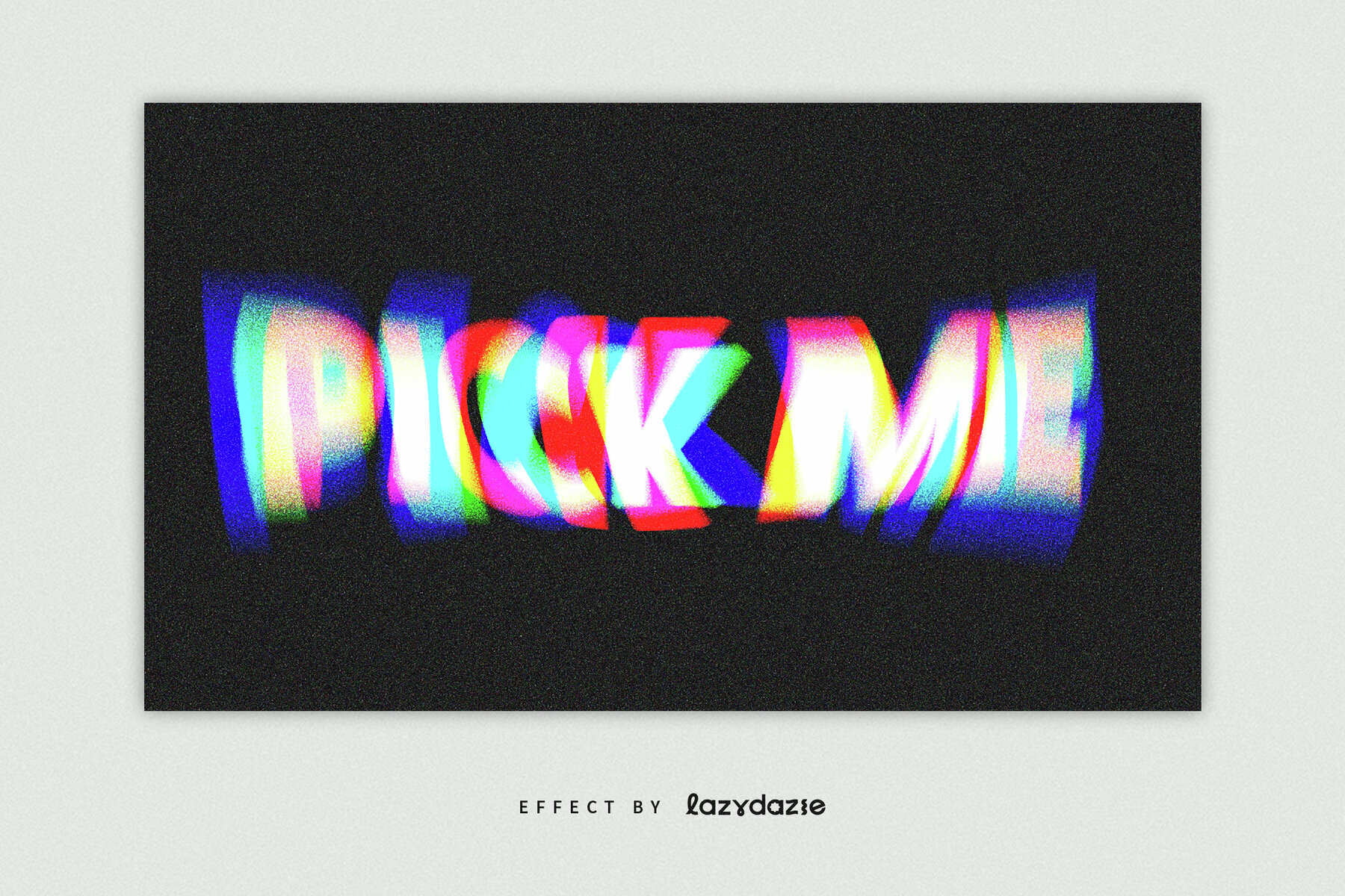 Warped Anaglyph Text Effect Mockup 3