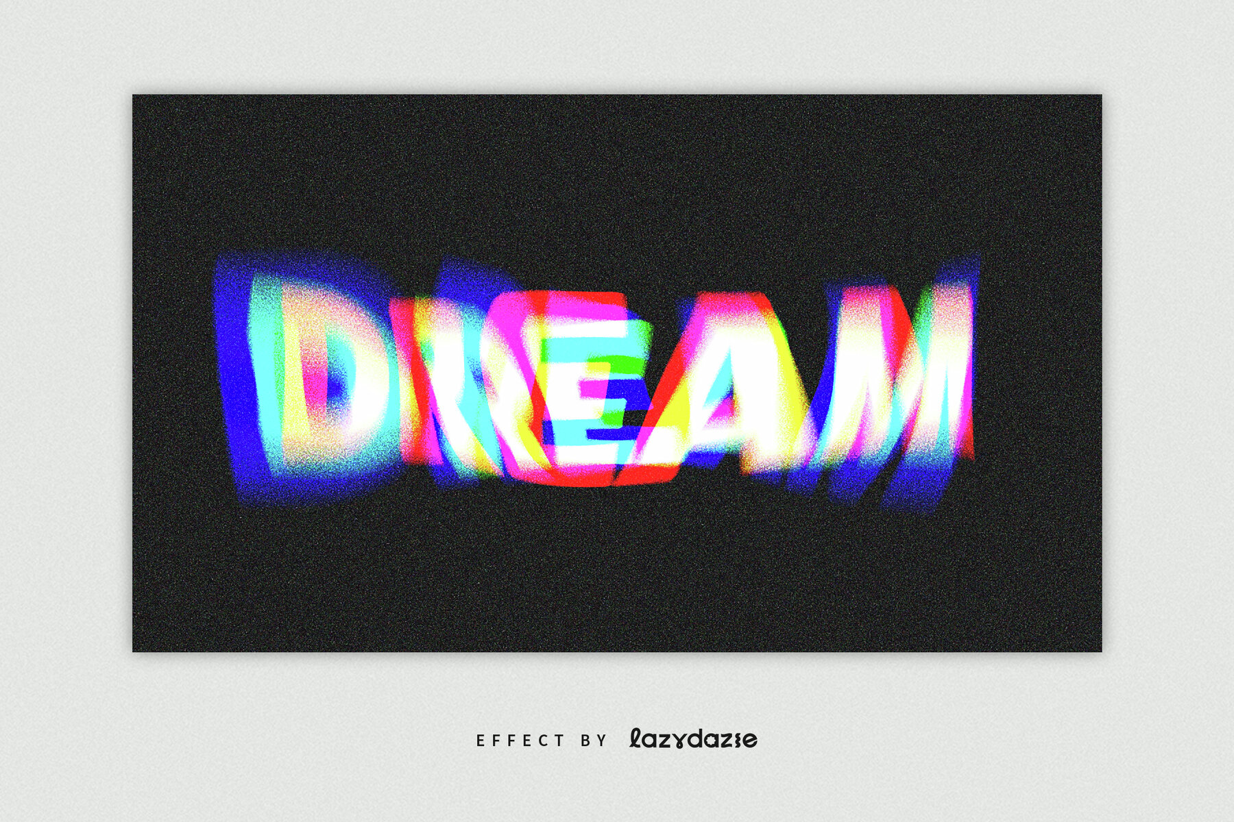 Warped Anaglyph Text Effect Mockup 4