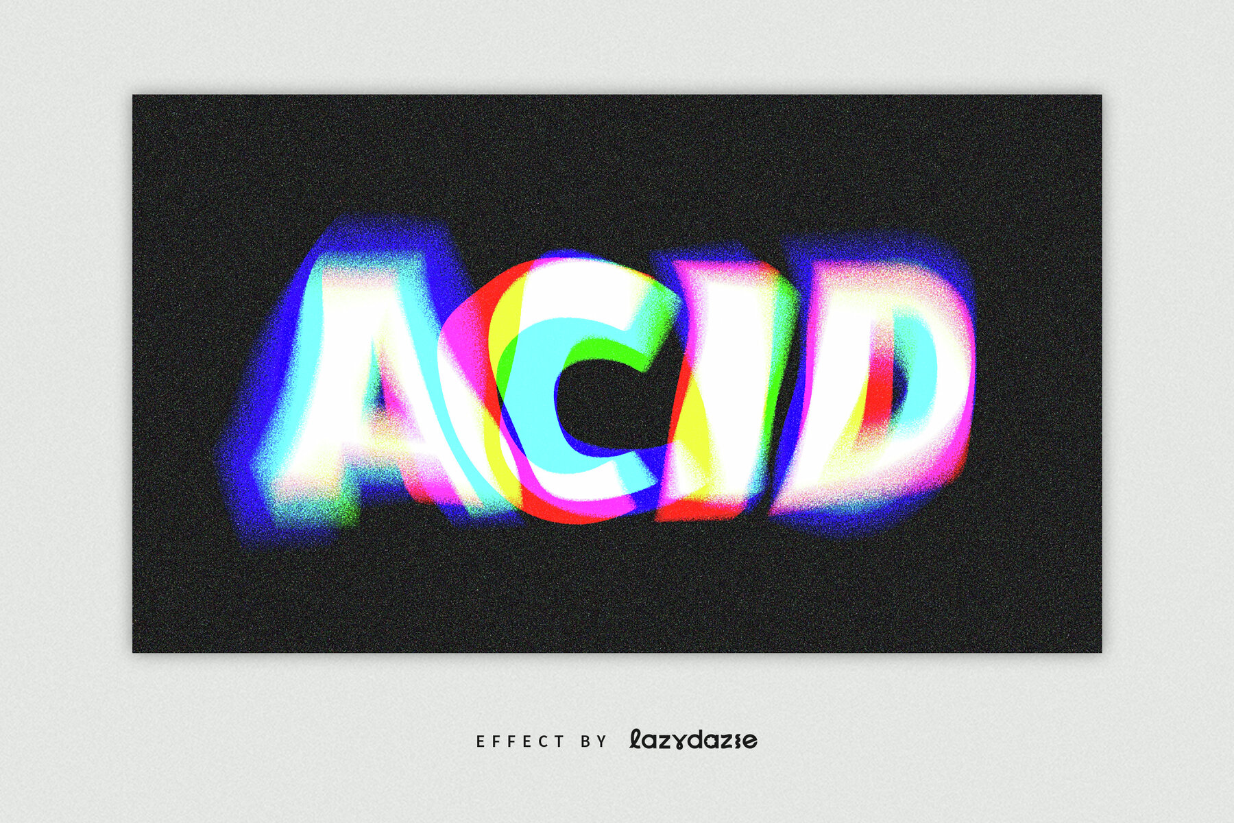 Warped Anaglyph Text Effect Mockup 5