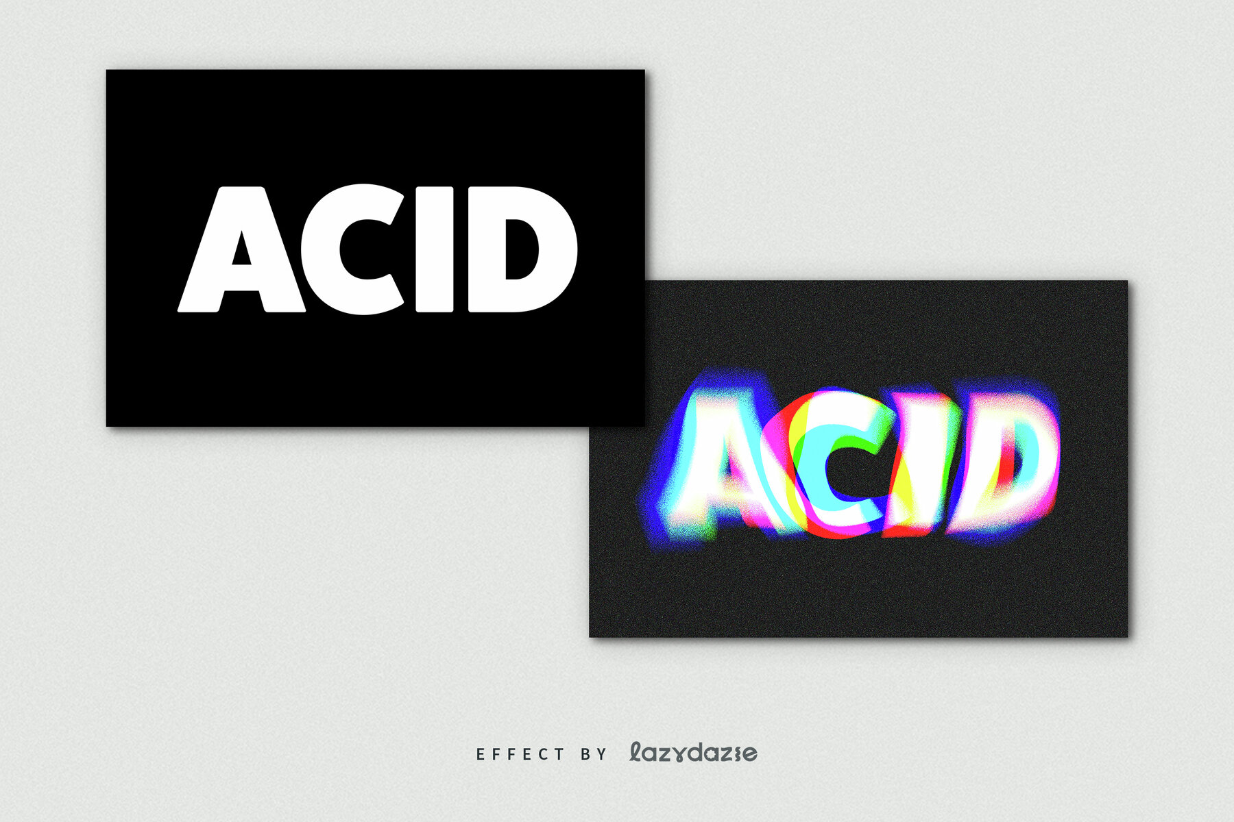 Warped Anaglyph Text Effect Mockup 8