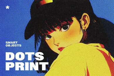 Dots Comic Print Effect