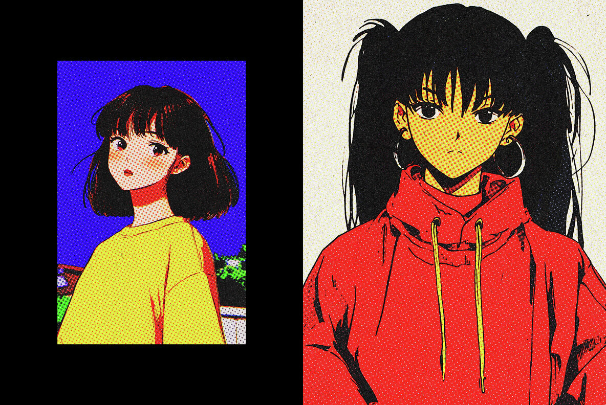 Dots Comic Print Effect 4