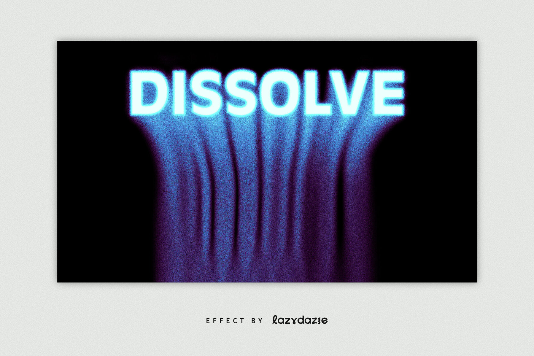 Blue Dissolving Text Effect Mockup 2