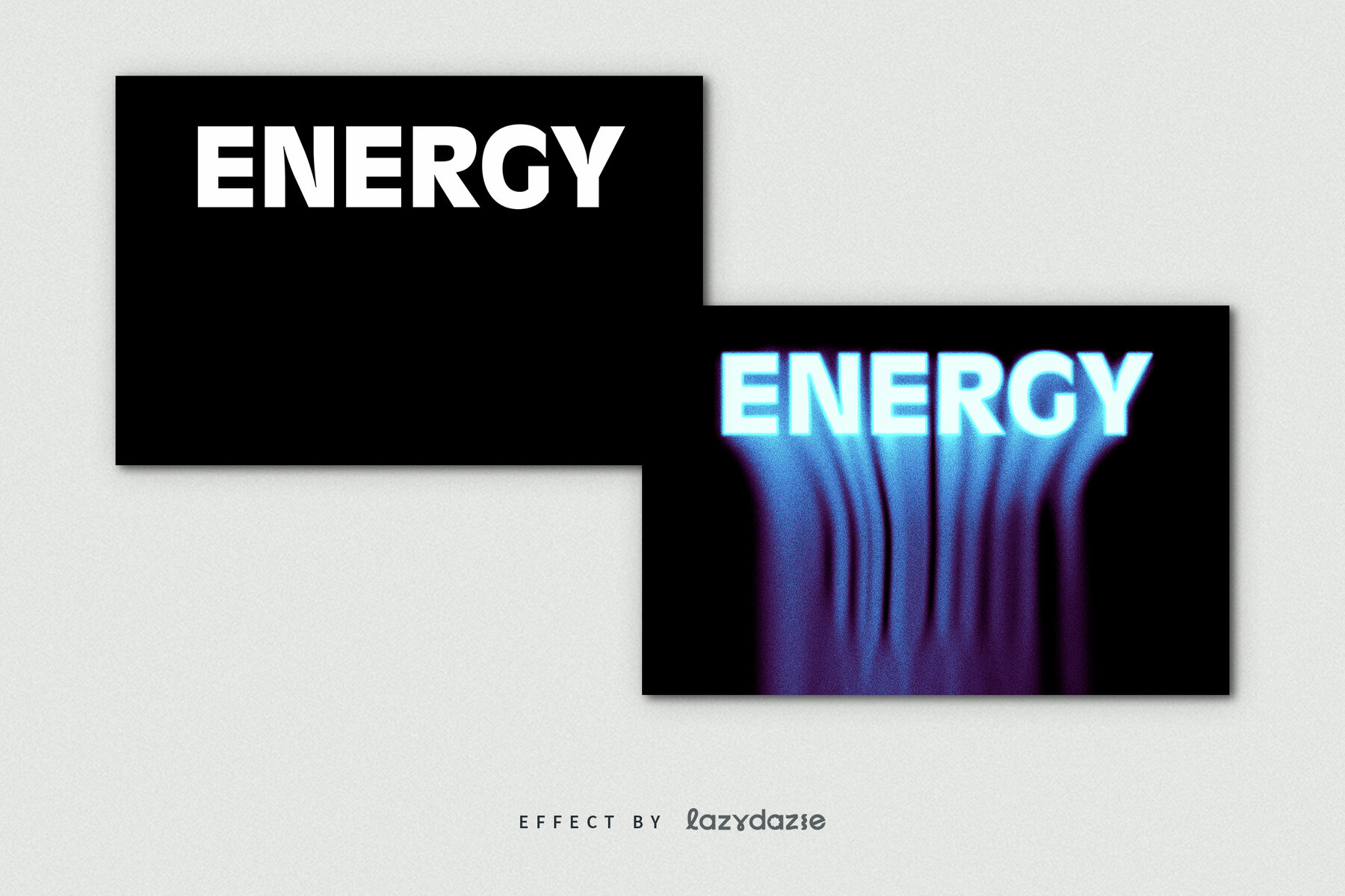 Blue Dissolving Text Effect Mockup 8