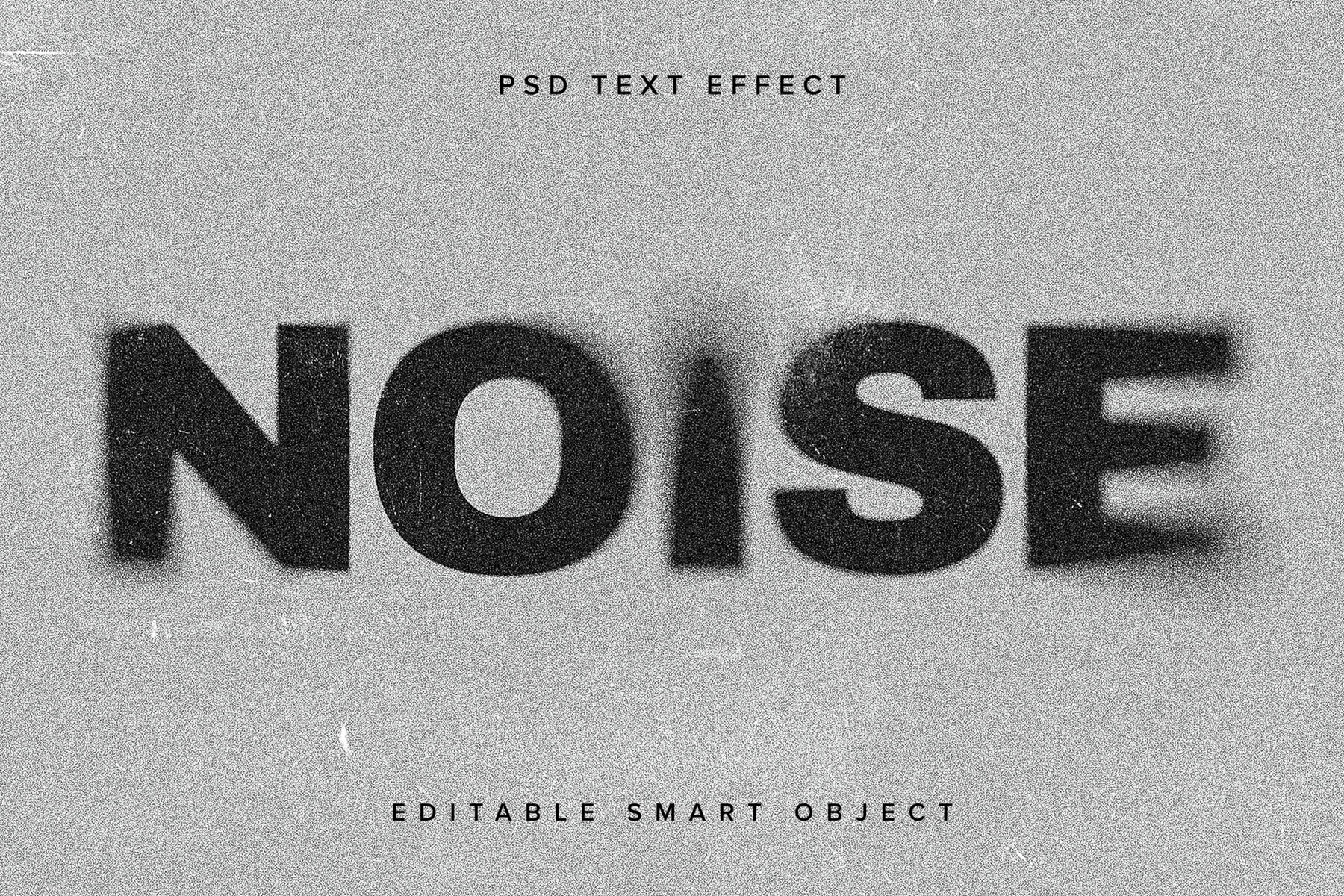 Grunge Distorted Text Effect Mockup 1