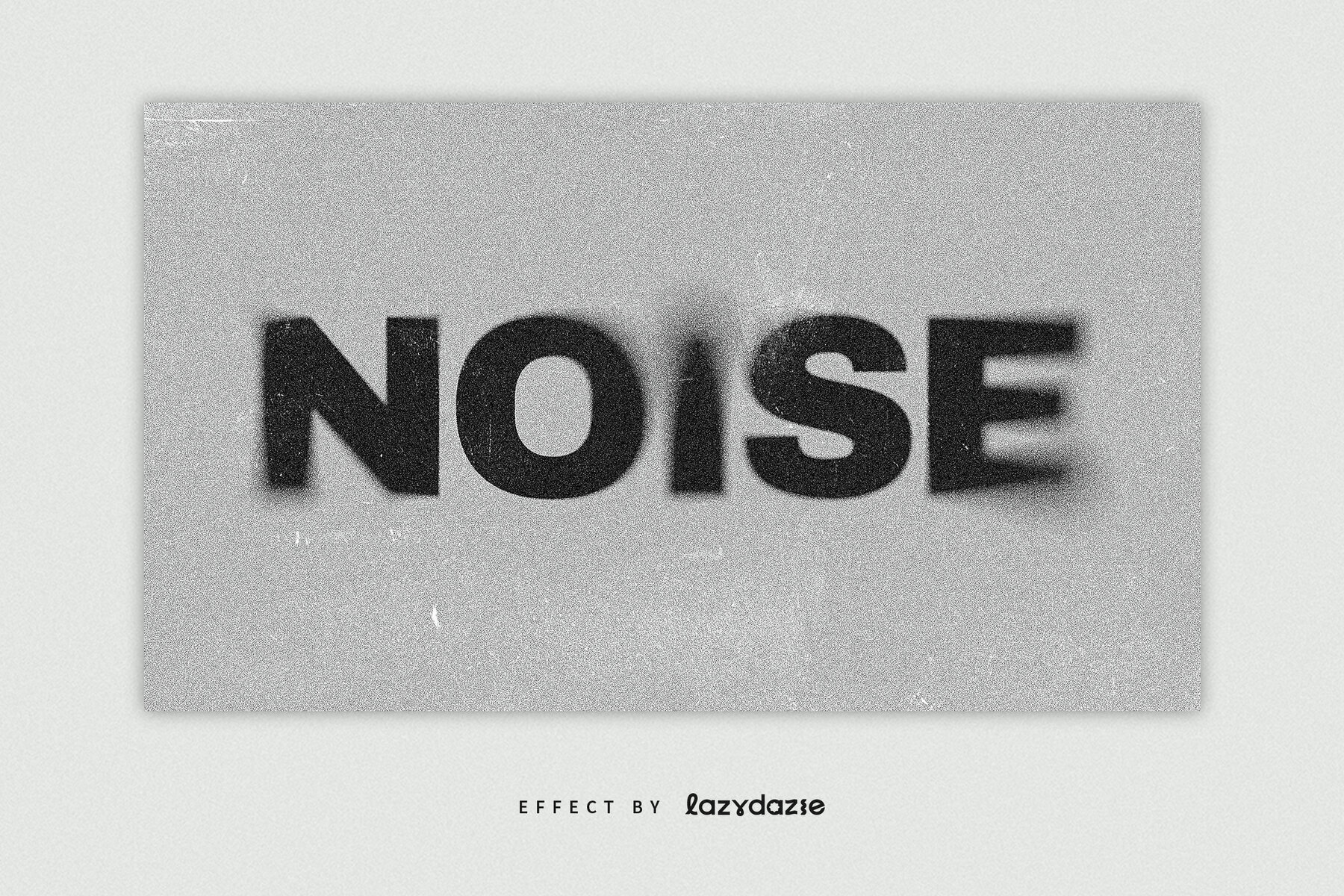 Grunge Distorted Text Effect Mockup 2