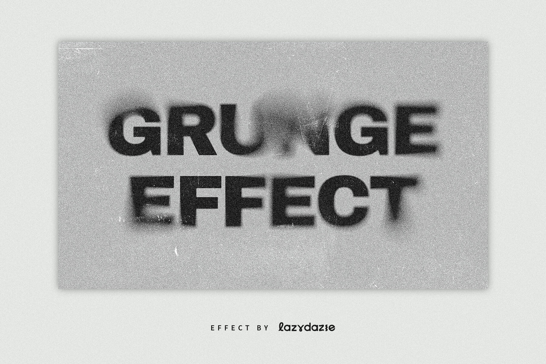 Grunge Distorted Text Effect Mockup 3