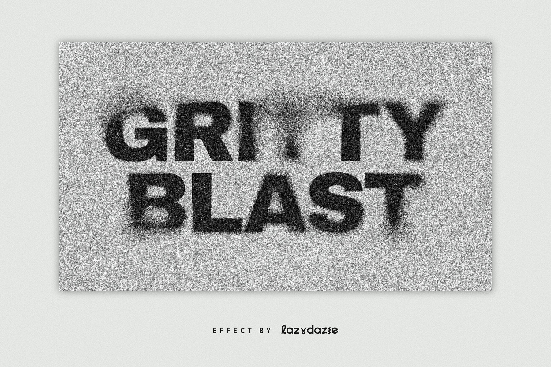 Grunge Distorted Text Effect Mockup 4