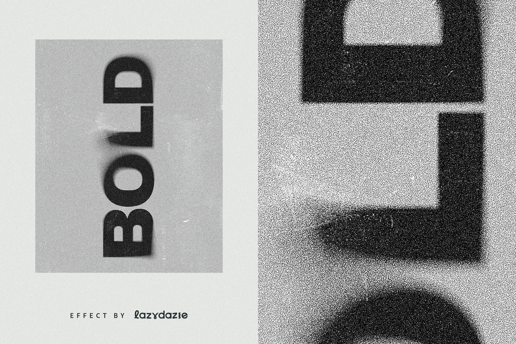 Grunge Distorted Text Effect Mockup 6