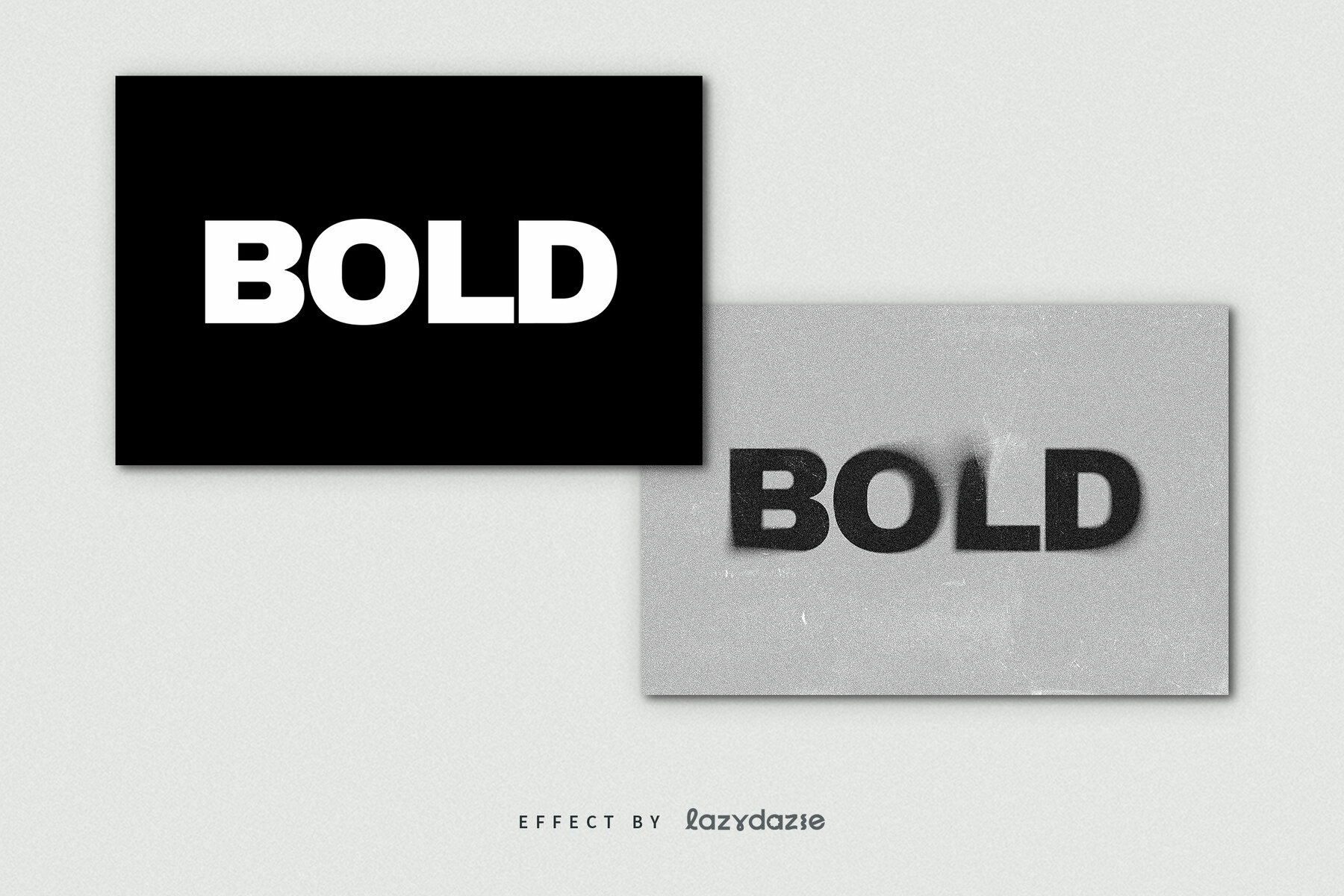 Grunge Distorted Text Effect Mockup 8