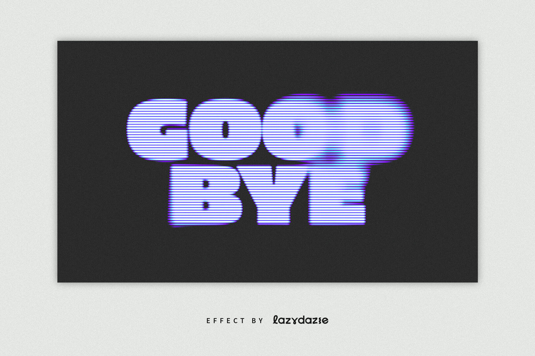 Blurred TV Glitch Text Effect Mockup 2
