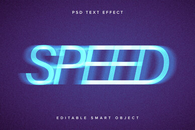 Motion Blur Text Effect Mockup