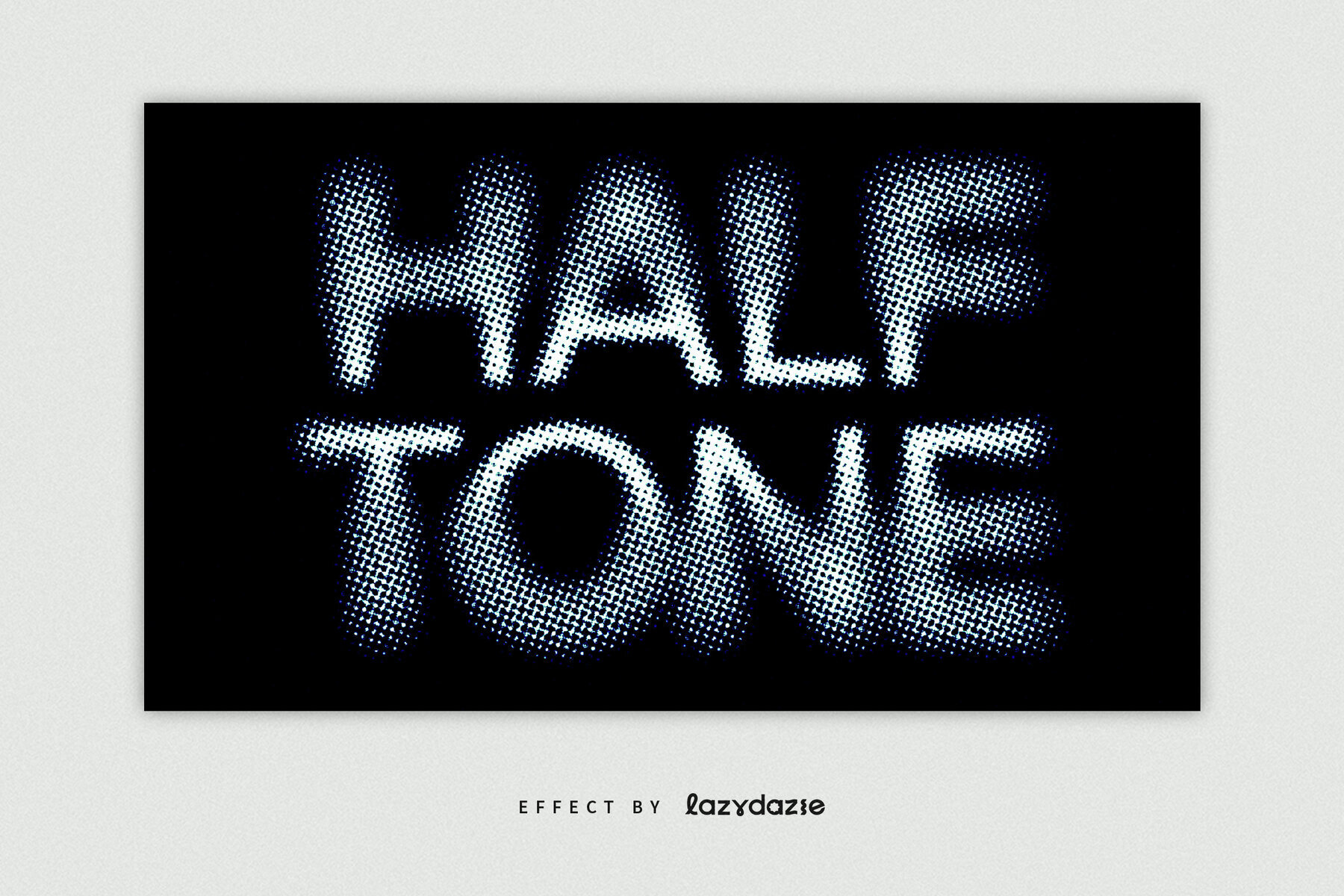 Grunge Halftone Text Effect Mockup 3