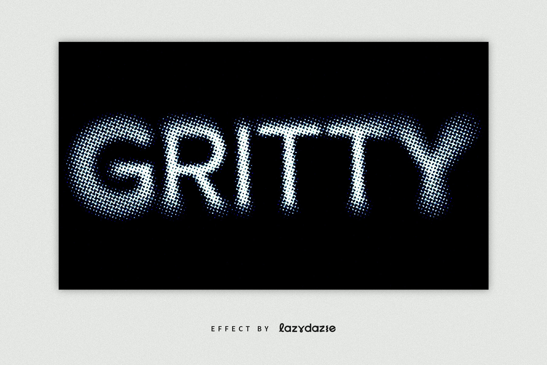Grunge Halftone Text Effect Mockup 4