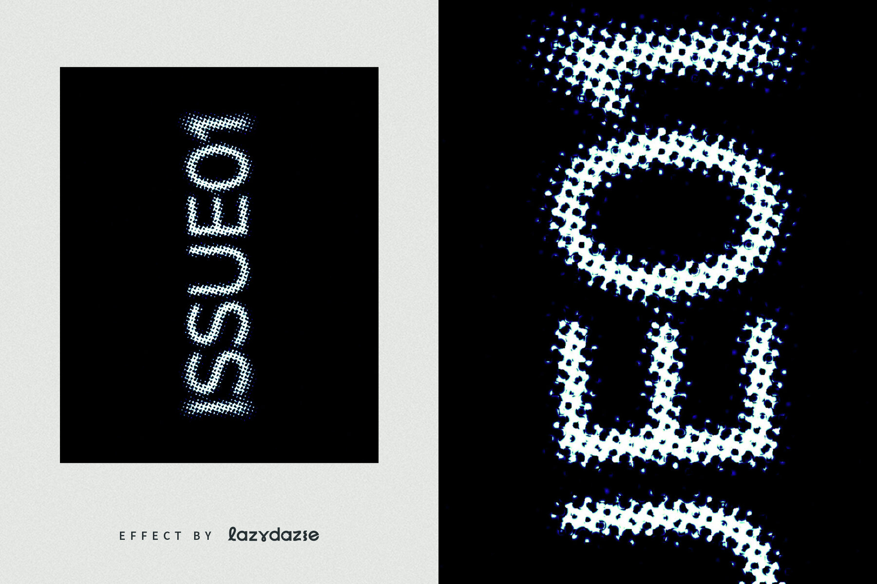 Grunge Halftone Text Effect Mockup 6