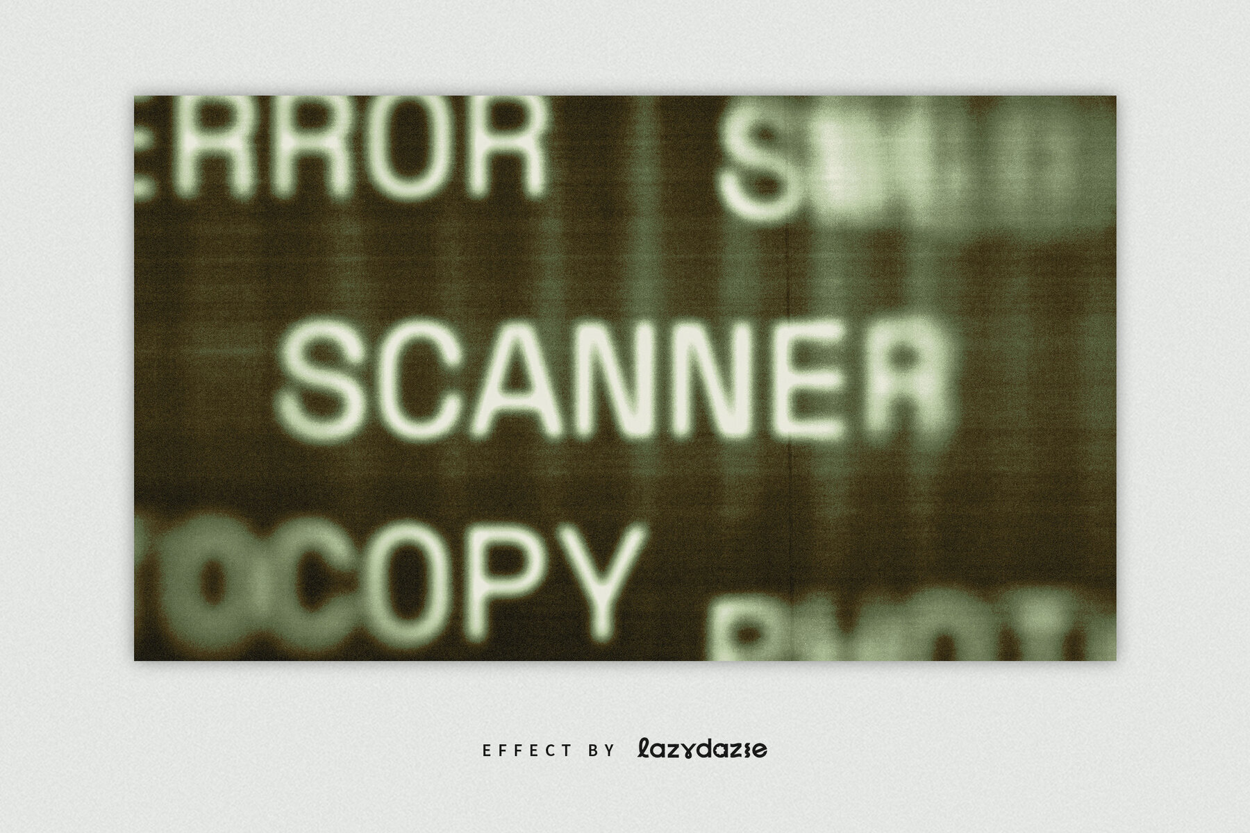 Hazy Bad Scan Text Effect Mockup 3