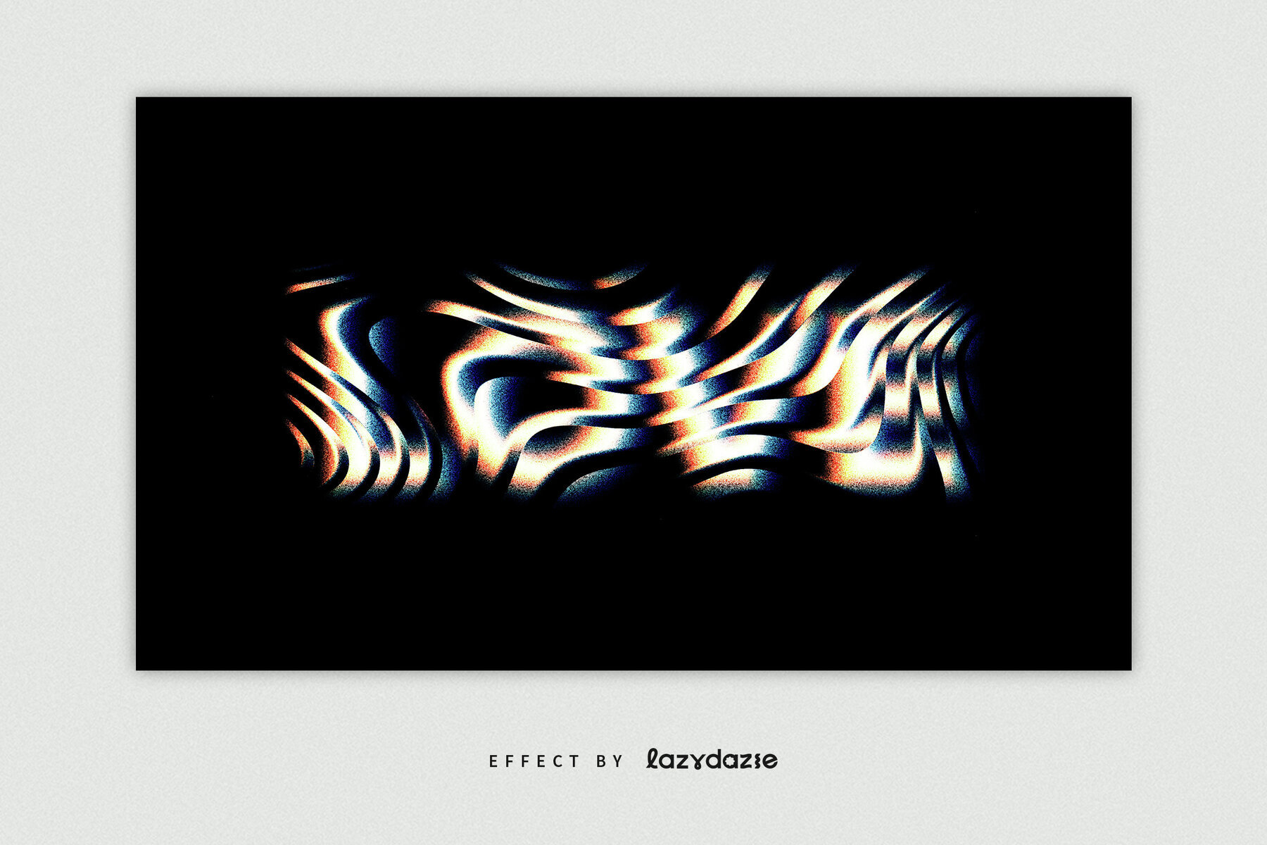 Colourful Distorted Text Effect Mockup 2