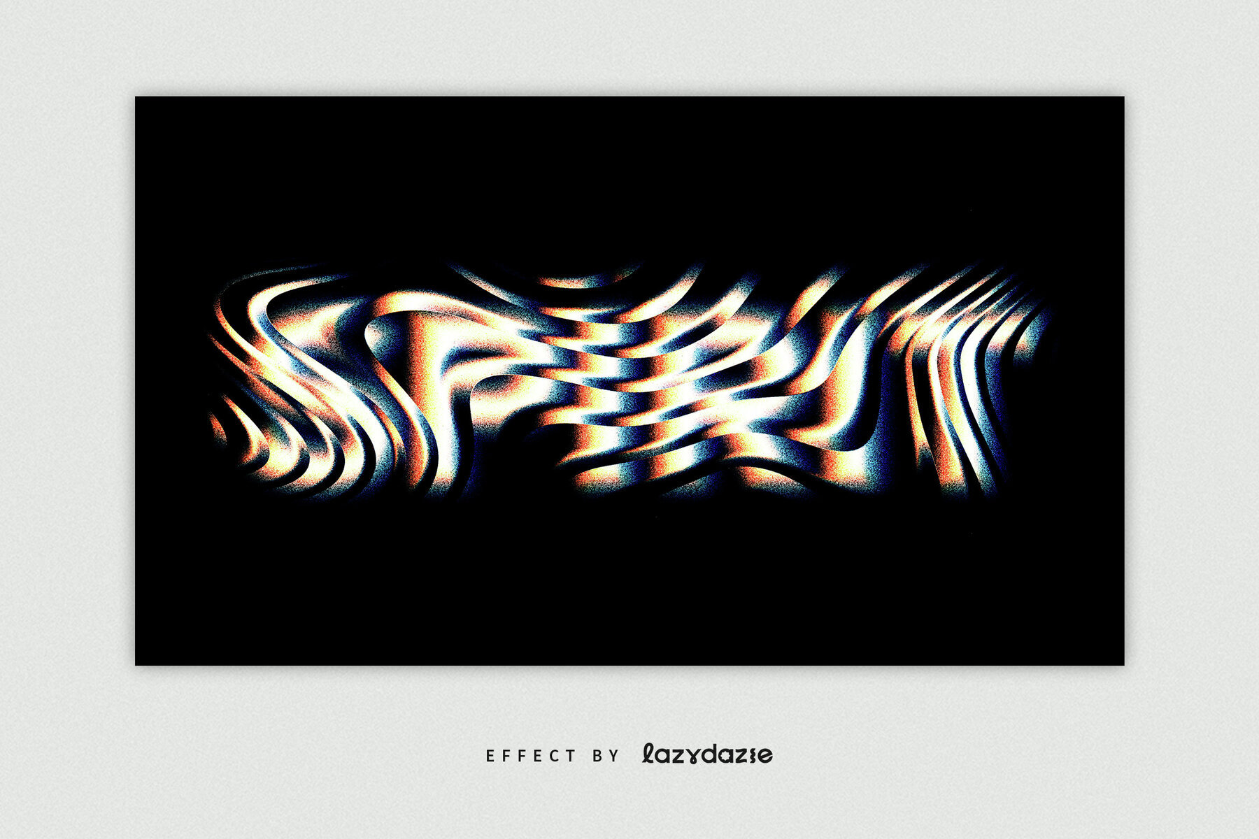 Colourful Distorted Text Effect Mockup 3