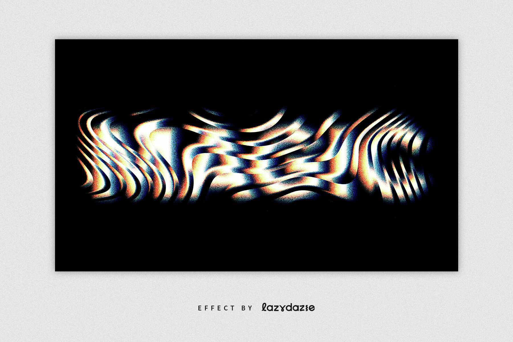 Colourful Distorted Text Effect Mockup 4