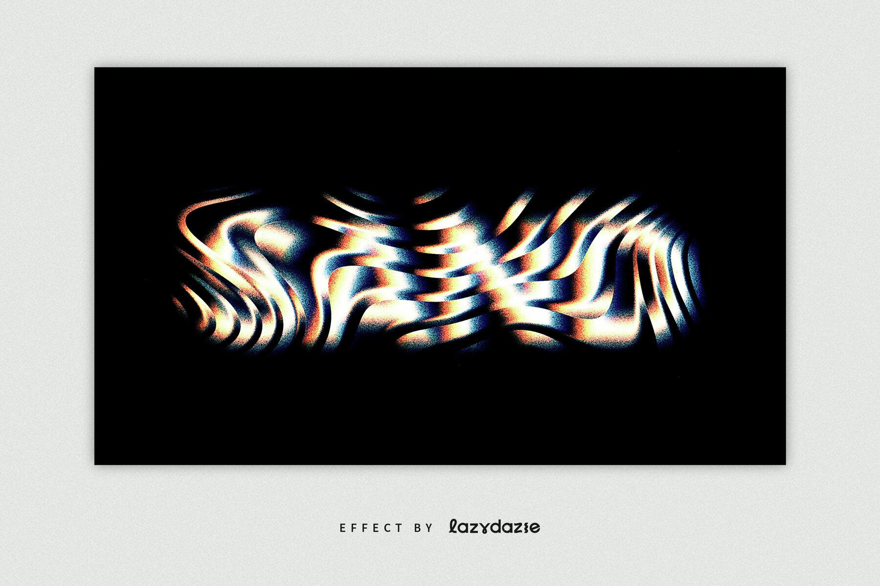 Colourful Distorted Text Effect Mockup 5