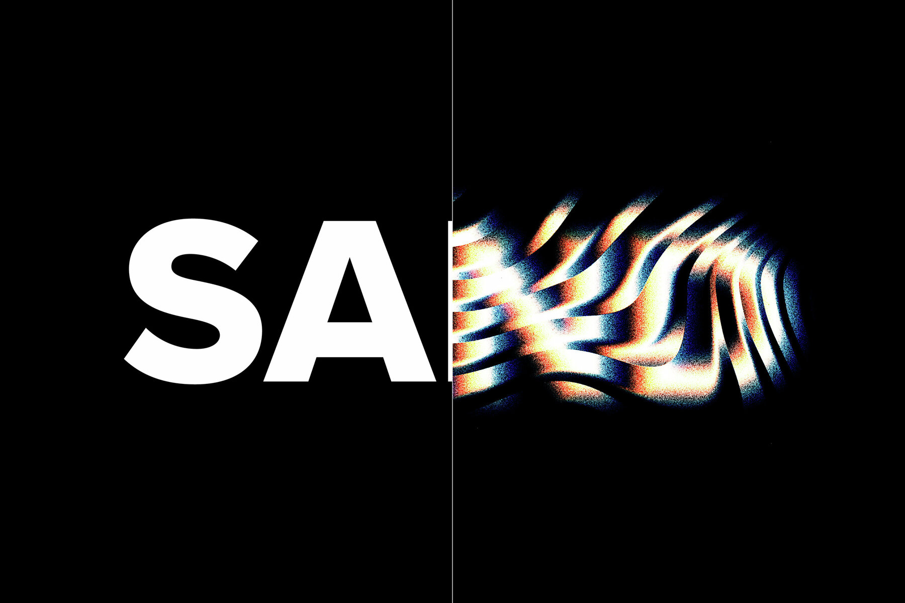 Colourful Distorted Text Effect Mockup 7